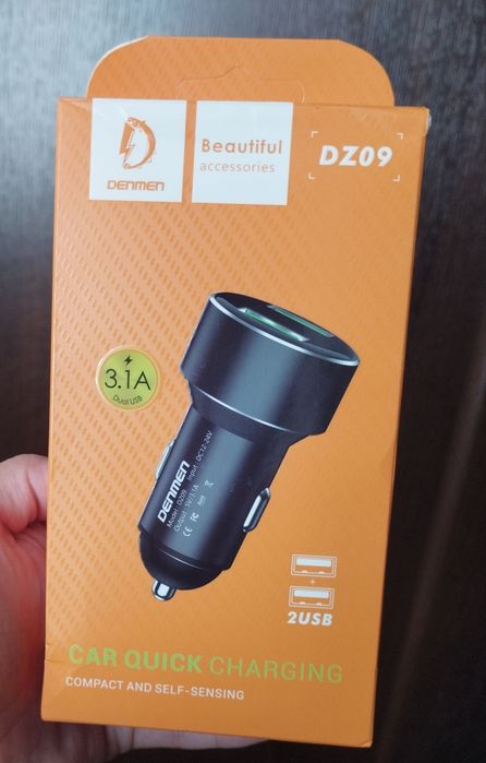 Зарядне автомобільне Denmen DZ09 (2USB 3.1A)