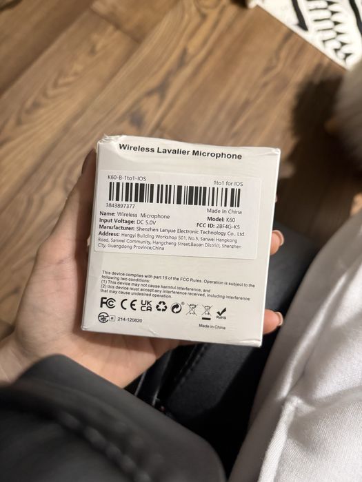 Універсальний петличний бездротовий мікрофон для ios lightning