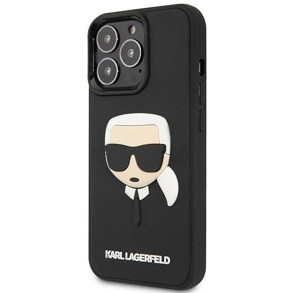 Etui Karl Lagerfeld iPhone 14 Pro 6,1" Czarny - 3D Rubber Karl`s Head