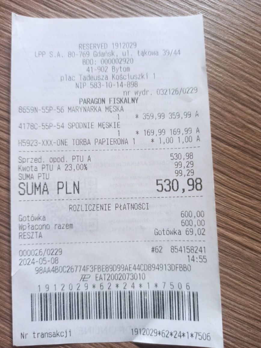 Garnitur męski ze spodniami w idealnym stanie jeden  raz założony