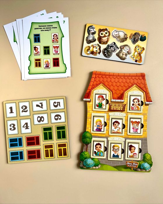 Пазл-сортер Будиночок з завданнями Домик с заданиями