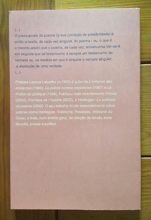 Philippe Lacoue-Labarthe - Textos sobre Hölderlin