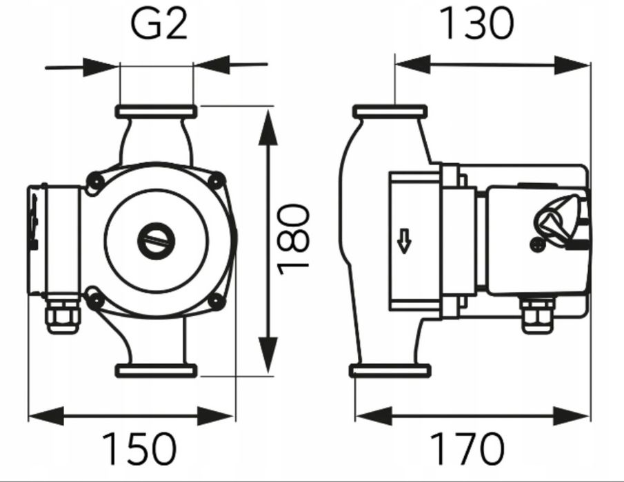 FERRO pompa cyrkulacyjna C.W.U 32 / 80 / 180 DO WODY PITNEJ W0401