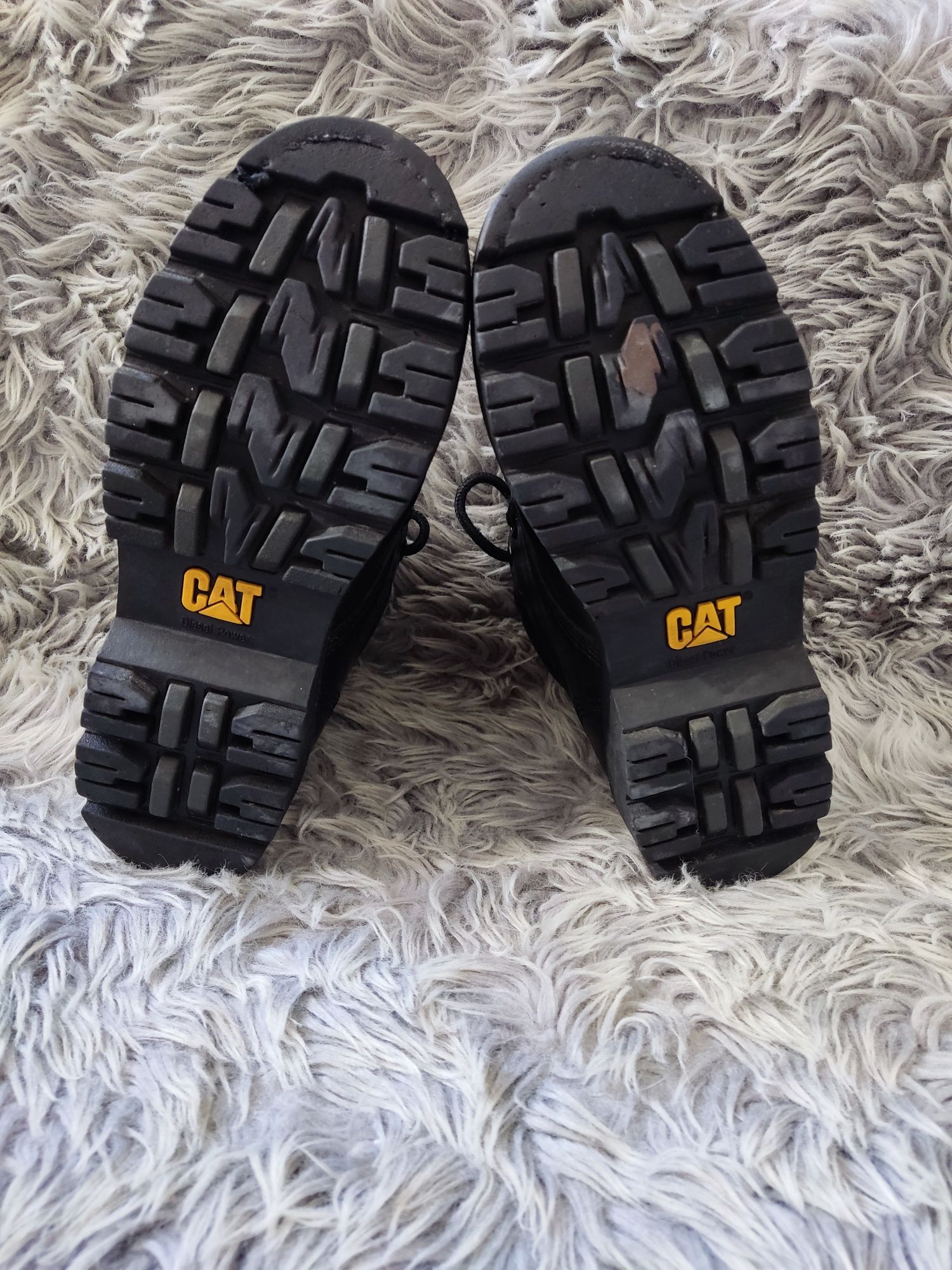 Czarne trapery CAT Caterpillar vintage y2k alternative streetwear