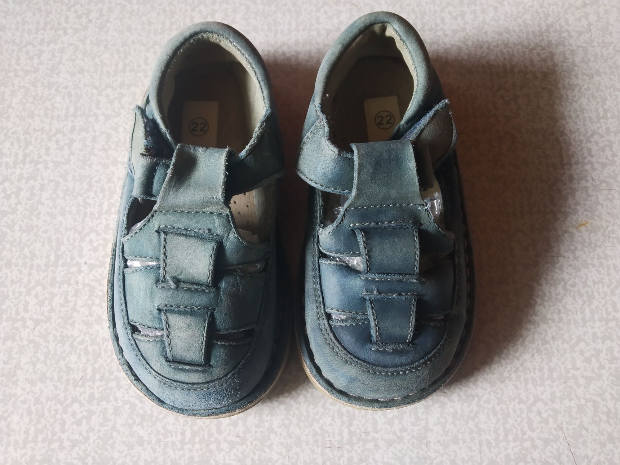 Кожаные Фирменные сандали туфли босоножки для мальчика  Tex размер 22.