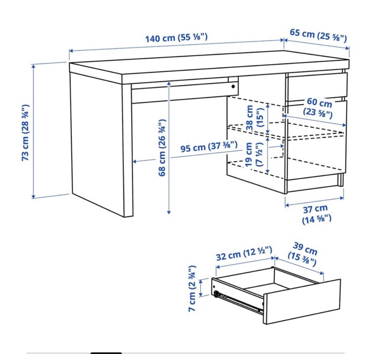 Biurko, stół, szafki do biura IKEA