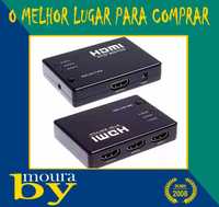 Comutador Switch Hub HDMI de 5 portas ou 3 portas c/Comando