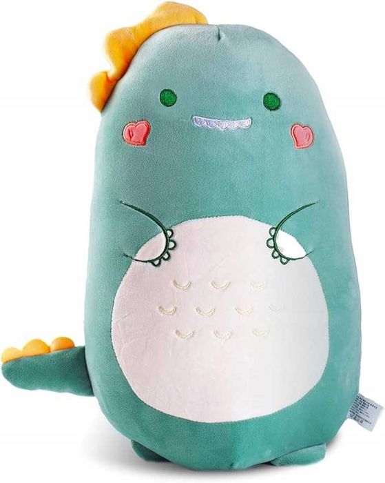 Maskotka Przytulanka Miękki Pluszowy Miś Zielony Dinozaur 40 cm