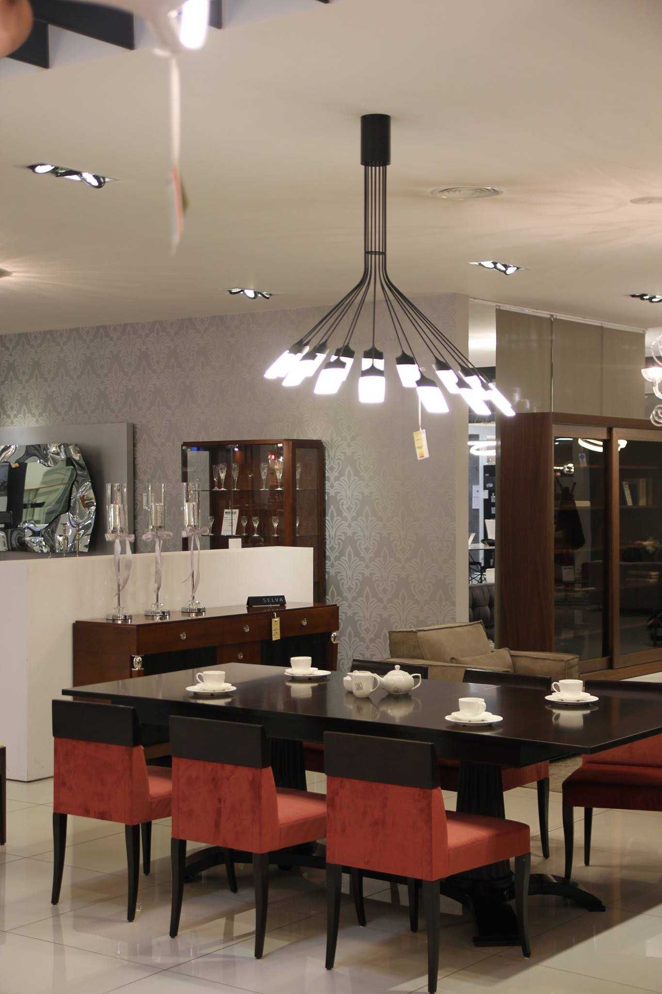 Nowoczesna Lampa wisząca LED Czarna żyrandol