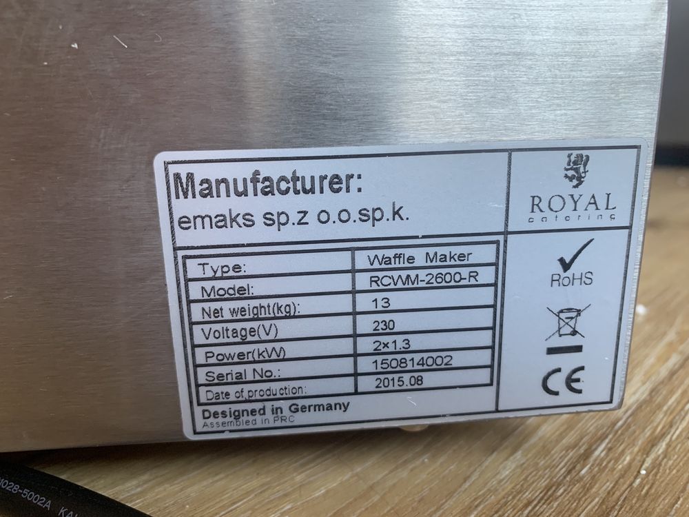 Gorfownica podwójna Royal Catering RCWM-2600-R