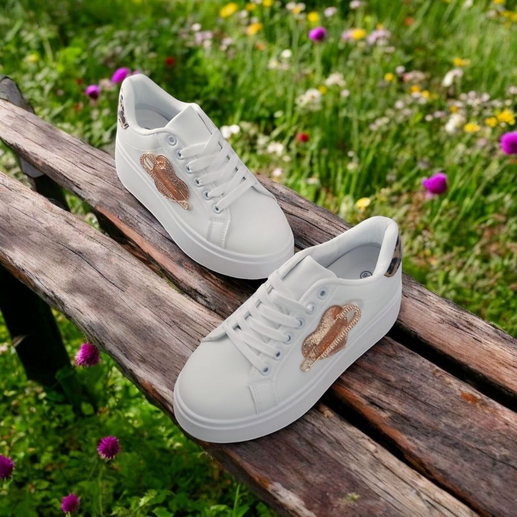 Ostatnie Pary! Wyprzedaż! Trampki Sneakersy Sportowe na Platformie