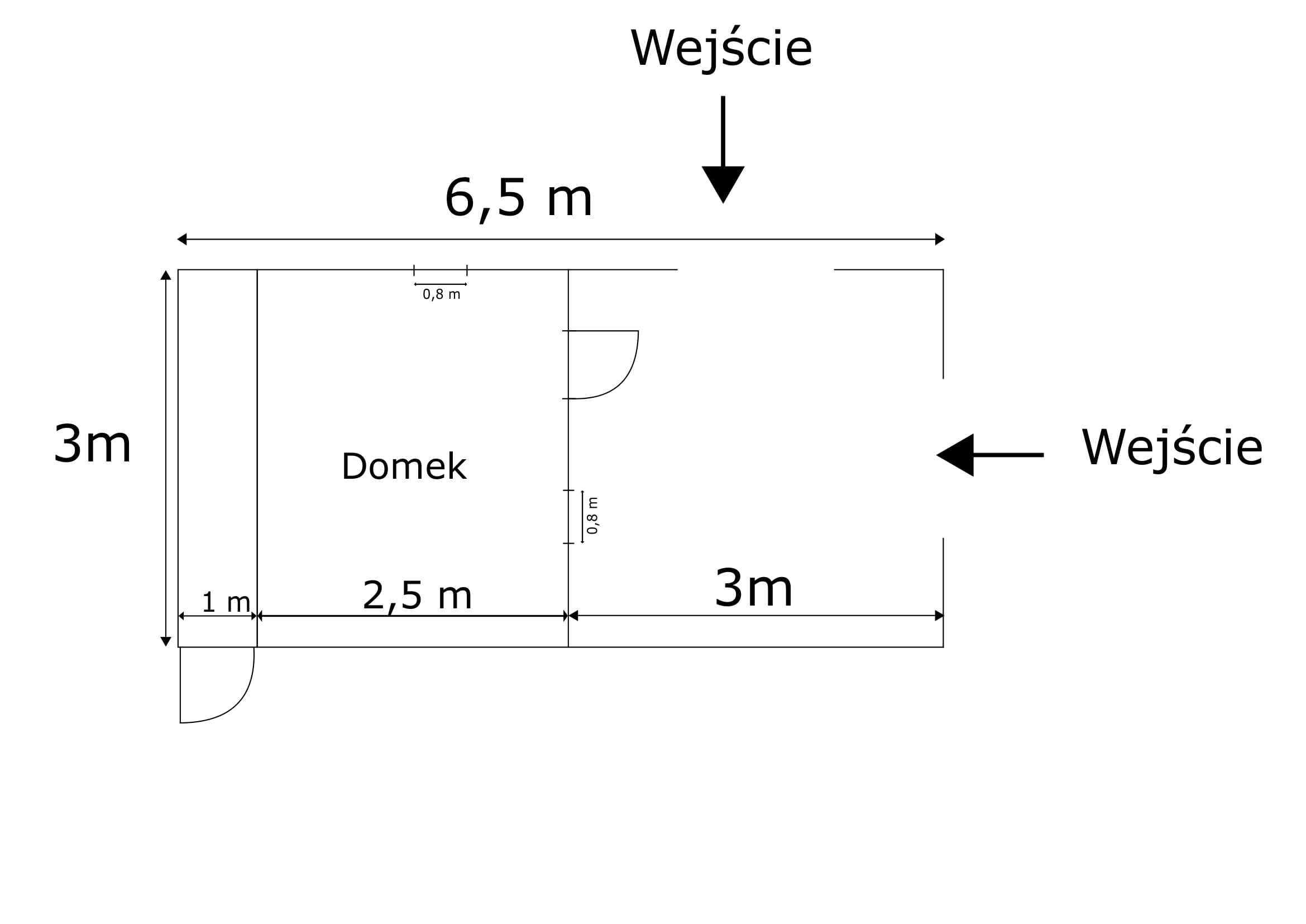 Domek z tarasem, domki, narzędziowy, drewniany, letniskowy 6.5 x 3m