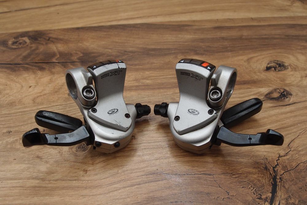 manetki rowerowe Shimano Deore XT SL-M750 3 x 9 rzędów retro MTB