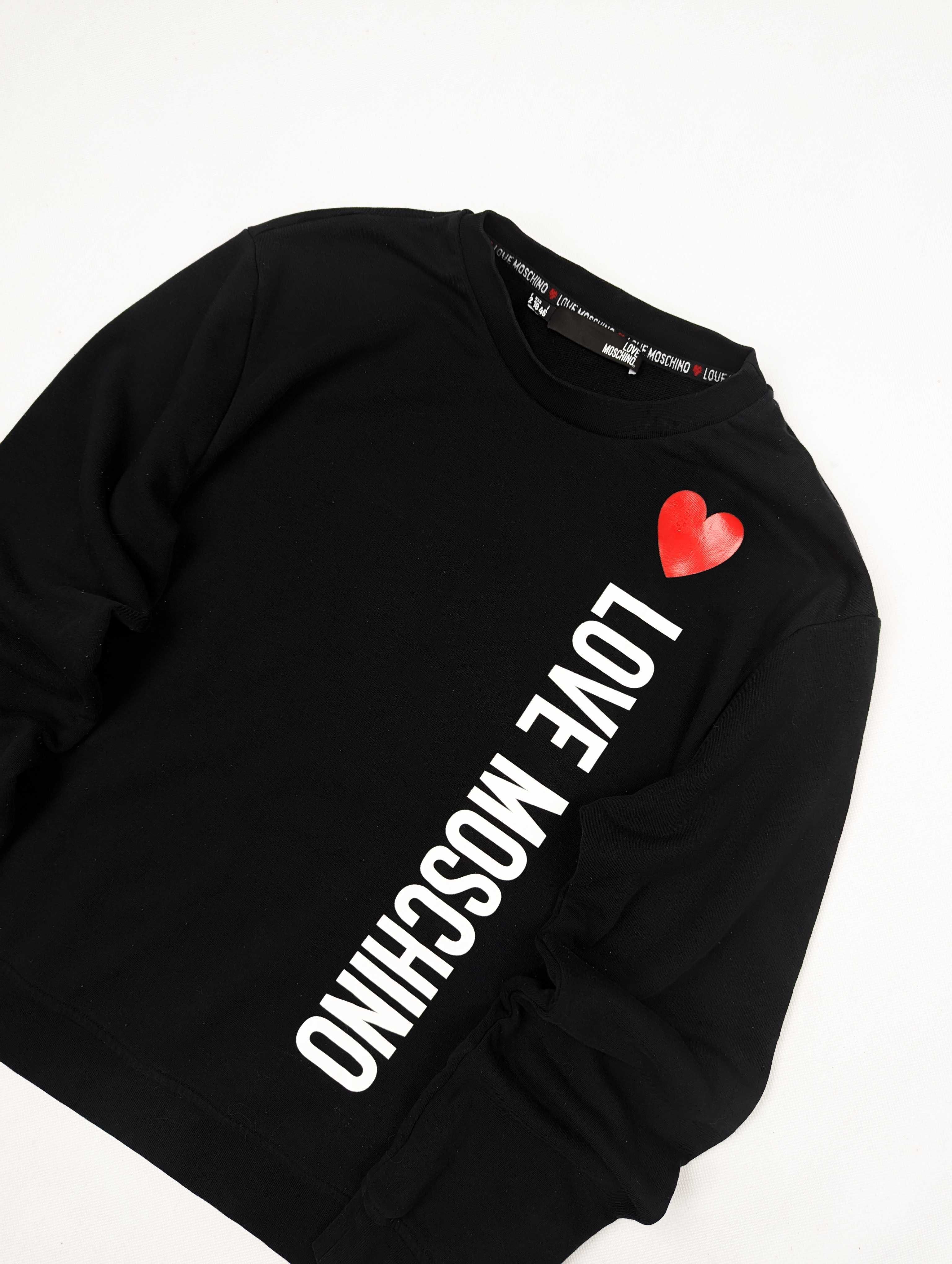 Love Moschino czarna bluza XL logo