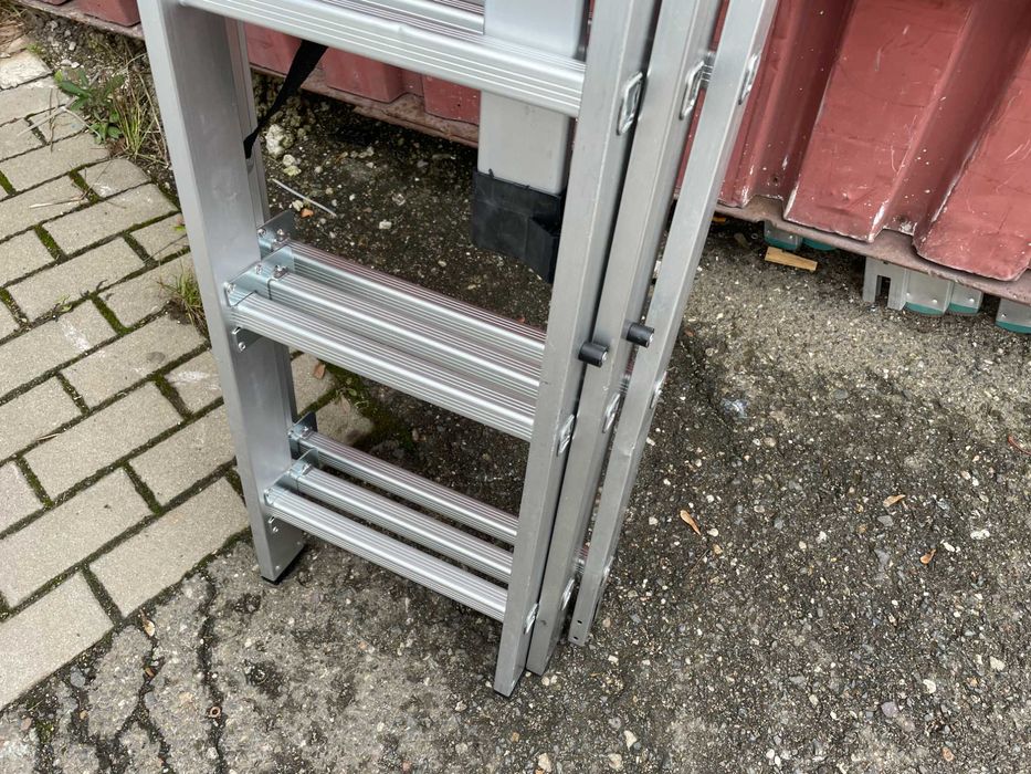Drabina aluminiowa 3x9 wielofunkcyjna HIGHER 7,1m 150 kg SOLIDNA