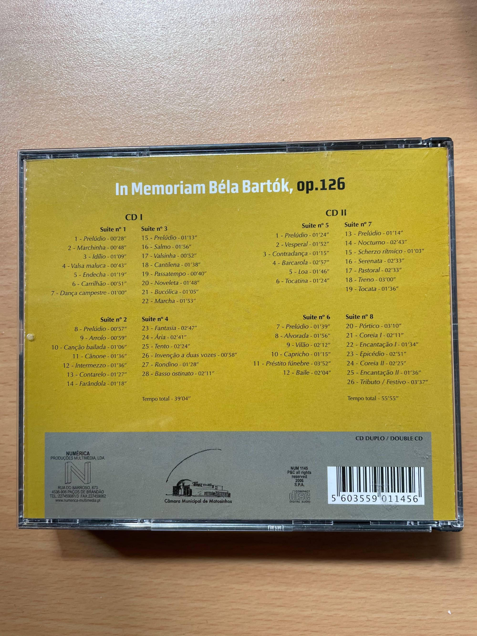 CD duplo In Memoriam Béla Bartók - Lopes-Graça, Rosado.