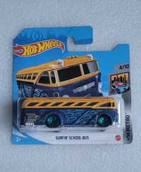 Surfin School Bus blue Hot Wheels