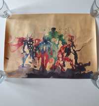 Plakat Avengers Marvel Super Heroes Hulk IronMan Kapitan Ameryka DC