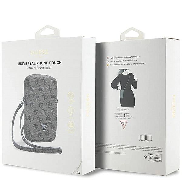Torebka Guess Zip 4G Triangle - brązowa