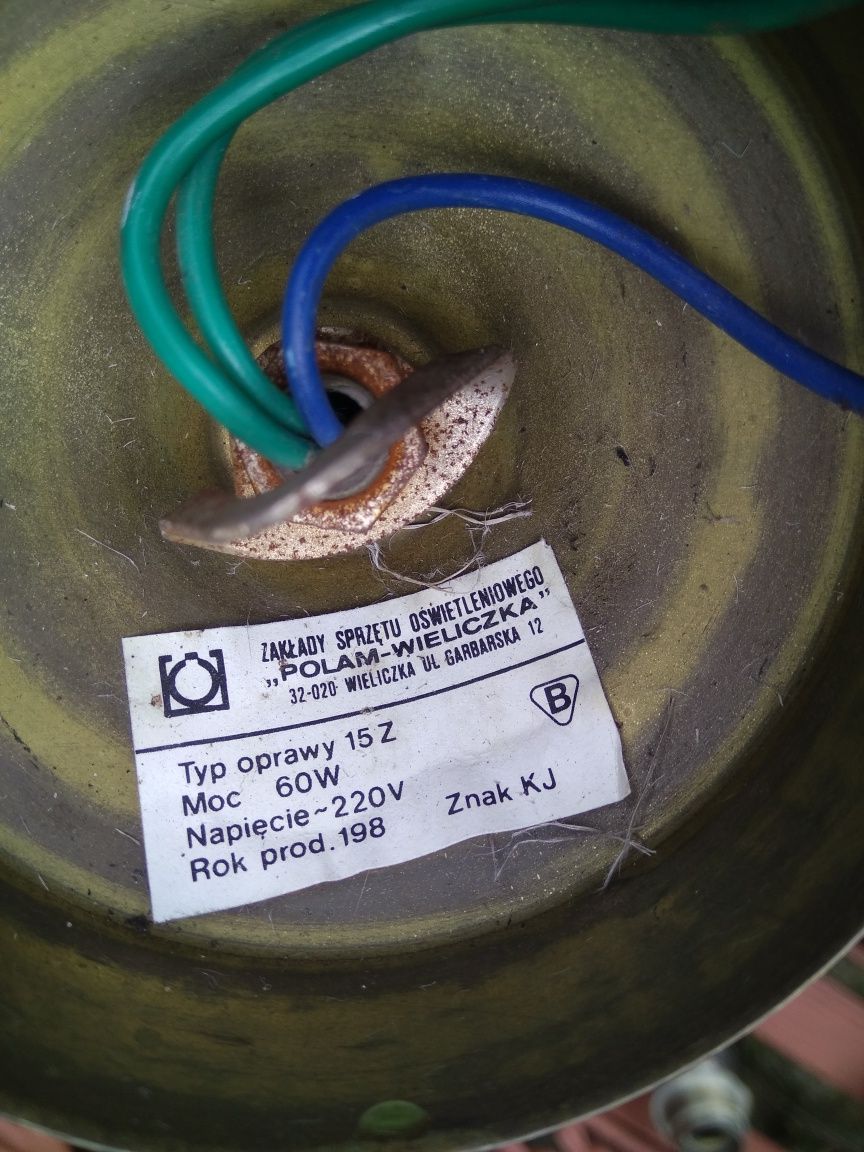 OKAZJA Retro lampa żyrandol mosiądz ZSO POLAM Wieliczka PRL