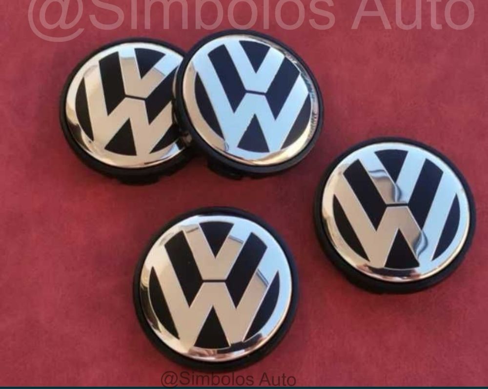 4 Centros de Jantes VW Volkswagen Golf Passat Polo R Tiguan
