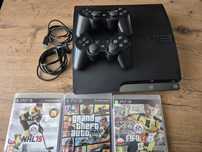 Playstation 3 Slim +2 pady i 3gry