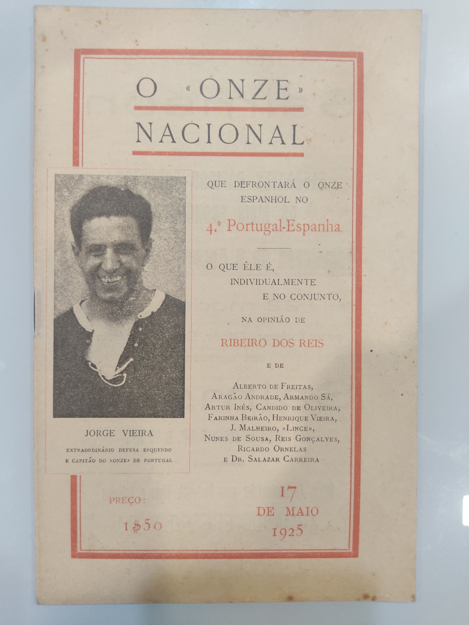 Programa oficial Portugal Espanha 1925