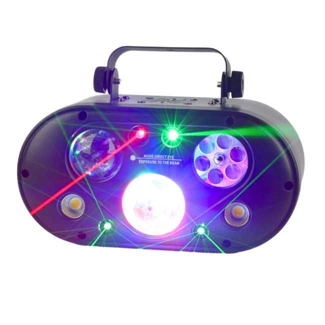 6-Efektów LED PAR Disco Kula Laser Strobo Fala Gobo Mix kolor wzór DMX