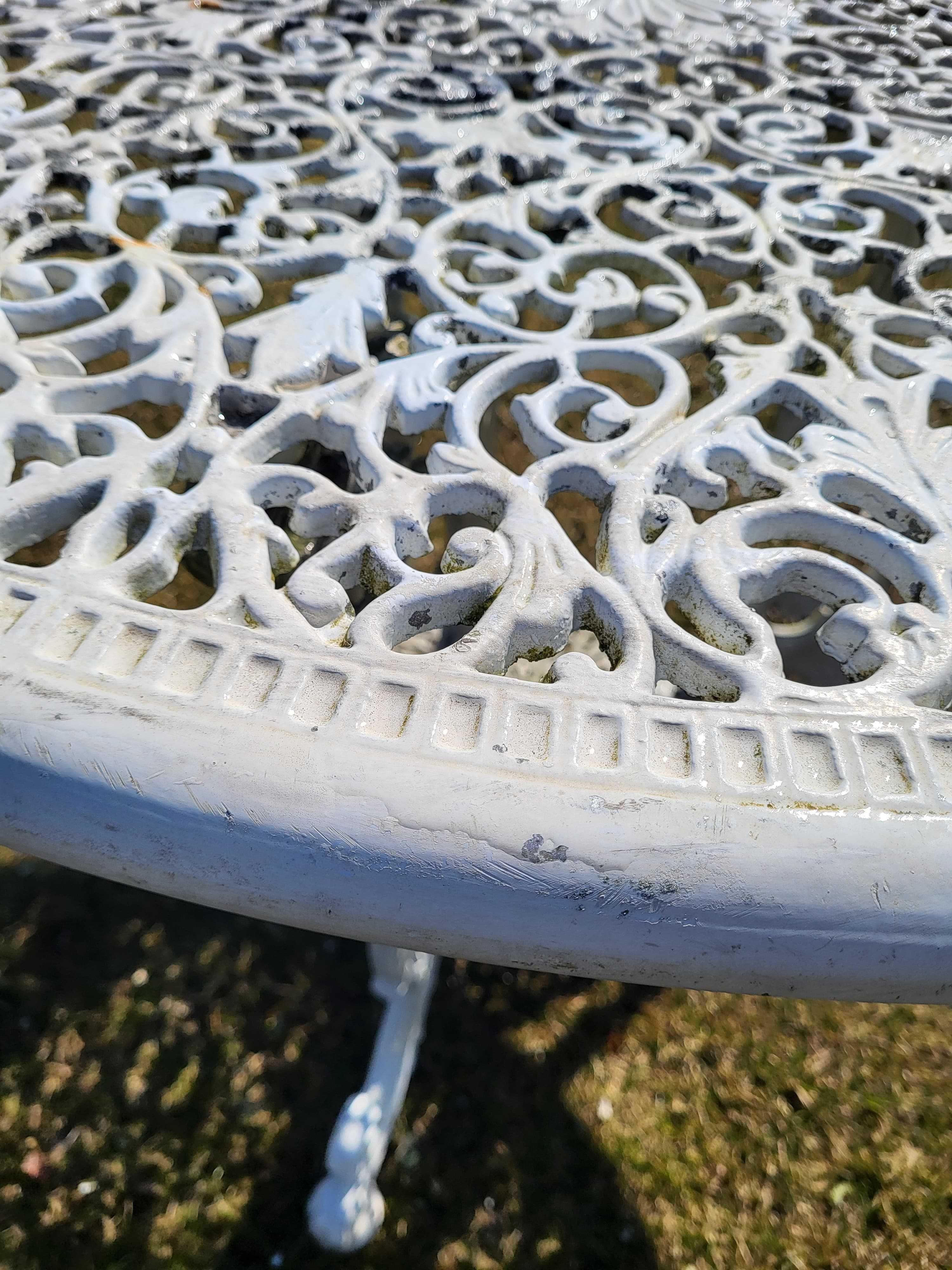 Aluminiowy stół ogrodowy 110 cm blat . Niespotykany wzór , Wysyłka