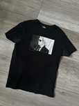 Czarny t-shirt męski koszulka Karl Lagerfeld rozmiar M z nadrukiem