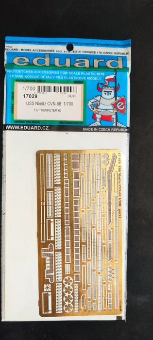 Model lotniskowca USS Nimitz CVN-68 Trumpeter + waloryzacja Eduard