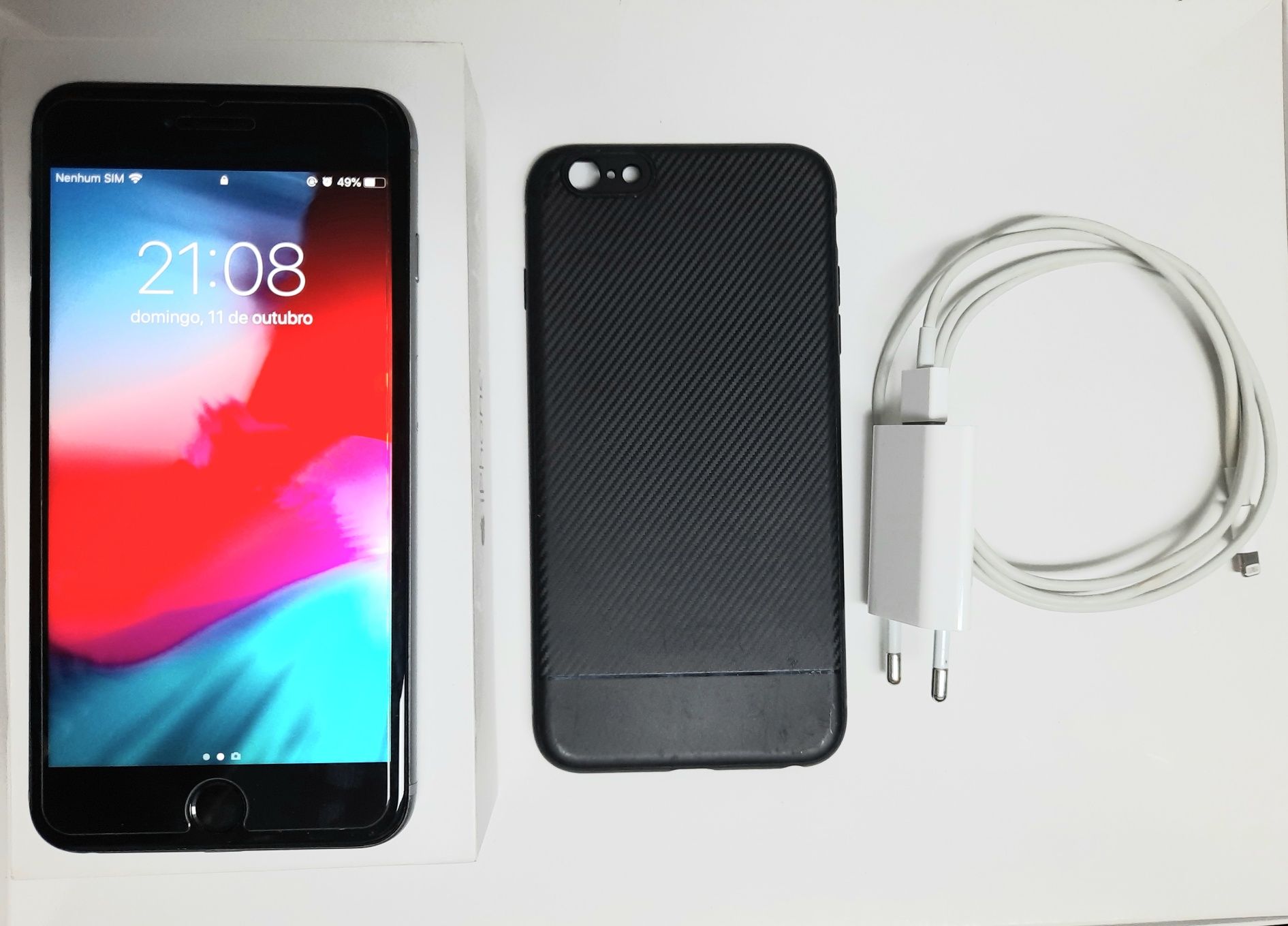 Iphone 6 Plus, Space Gray, 64GB + Capa protetora