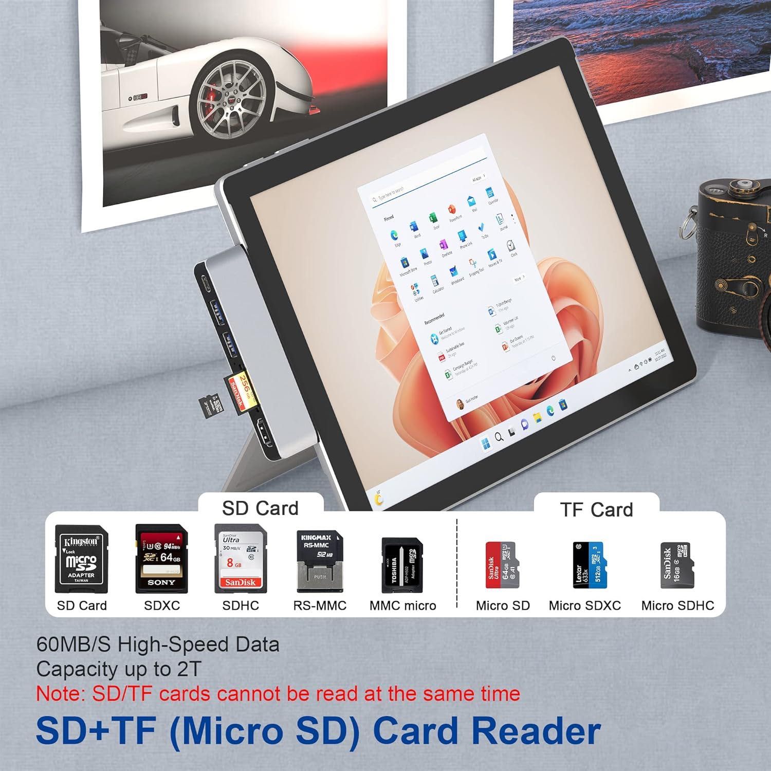 Surface Pro 9 Hub stacja dokująca z HDMI 4K, USB-C Thunerbolt 4