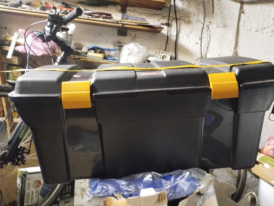 Duża 80 cm skrzynka narzędziowa lub na ubrania, akcesoria wędkarskie