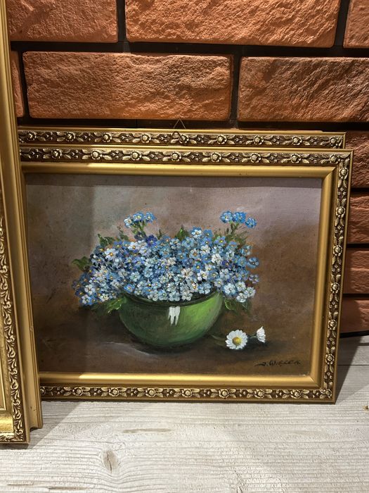 Obraz z niezapominajkami