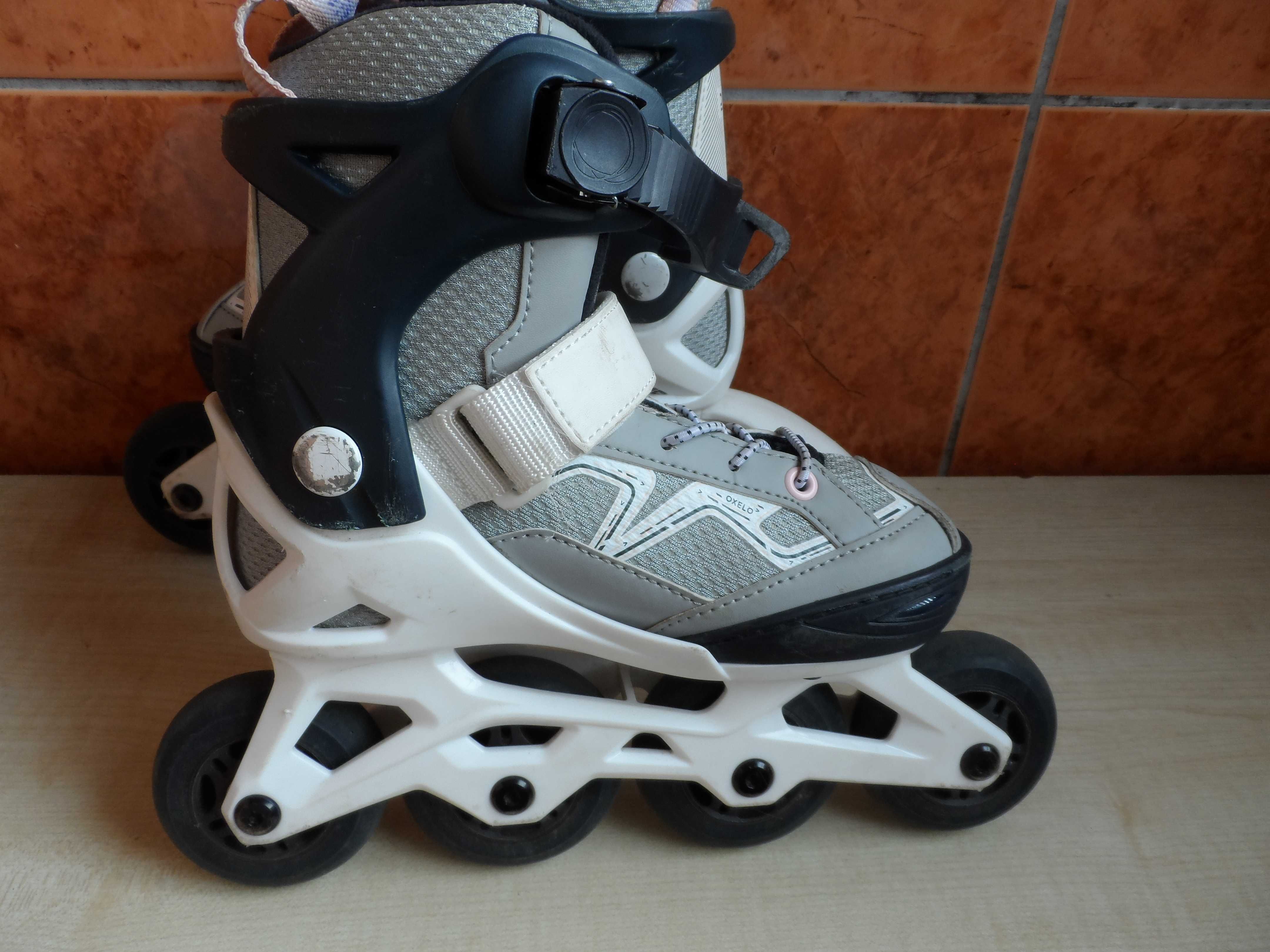 Rolki decathlon Oxelo Nr 29-32 fit 3,kask i ochraniacze