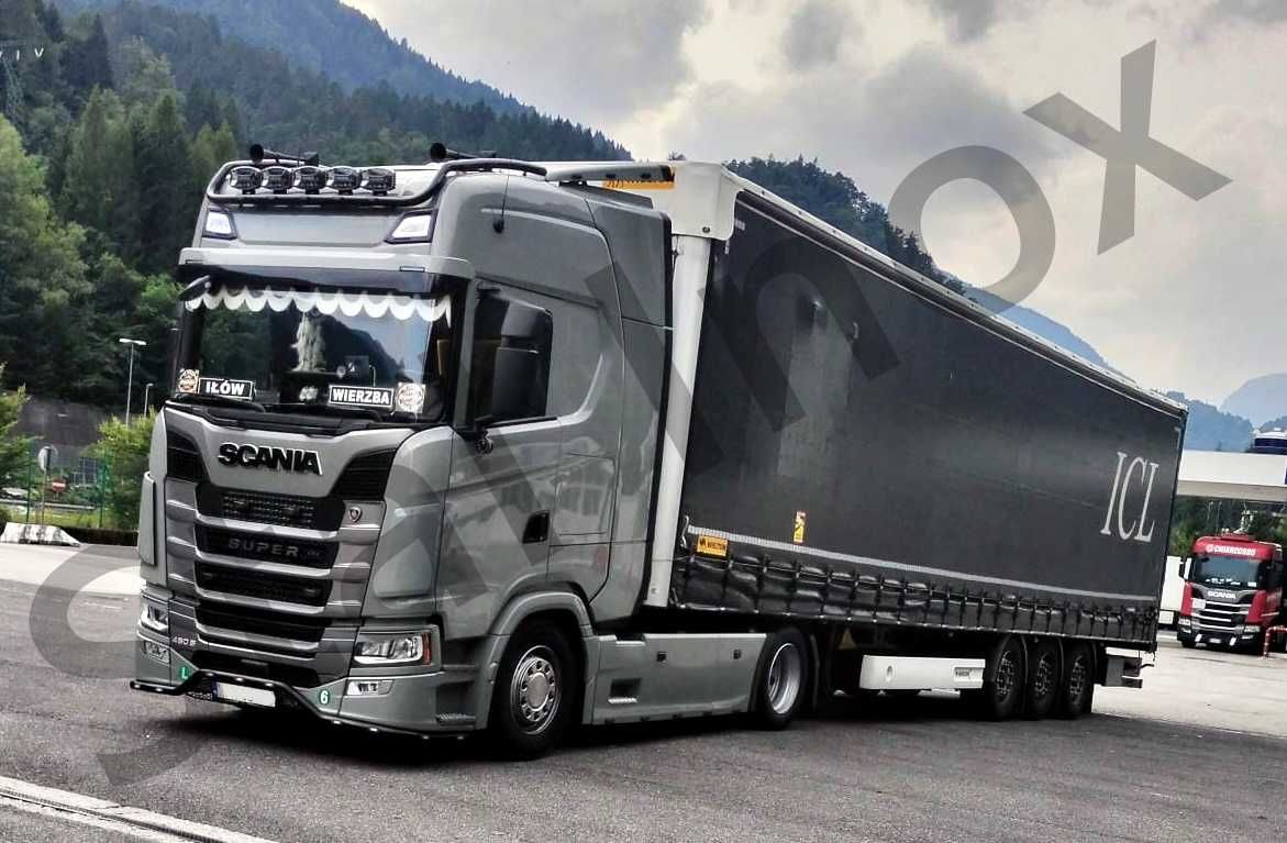 Orurowanie pod zderzak ze stali nierdzewnej malowane proszkowo Scania