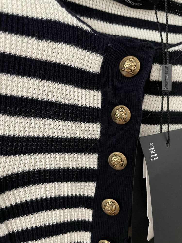 Bluzeczka sweterkowa Massimo Dutti   Bawelna - fajna faktura