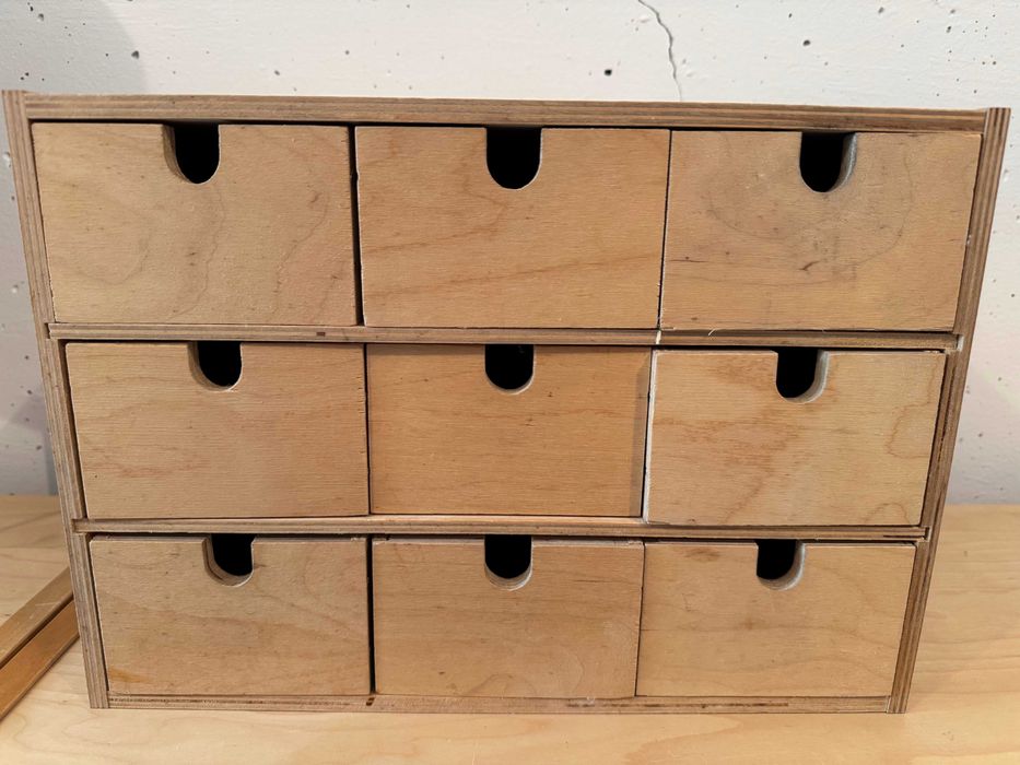 IKEA MOPPE - minikomoda, 35 x 26 x 25 cm, 3 poziomy, lita sosna