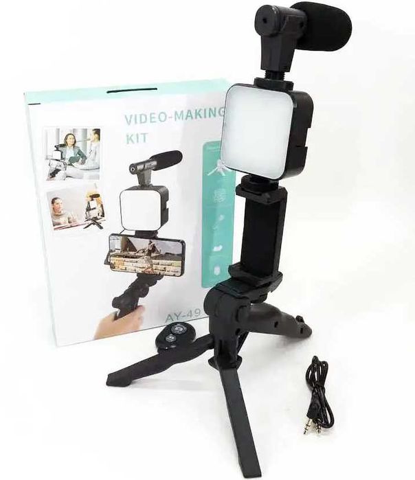 Набір блогера Video Making Kit AY-49 мікрофон/штатив/лампа/пульт