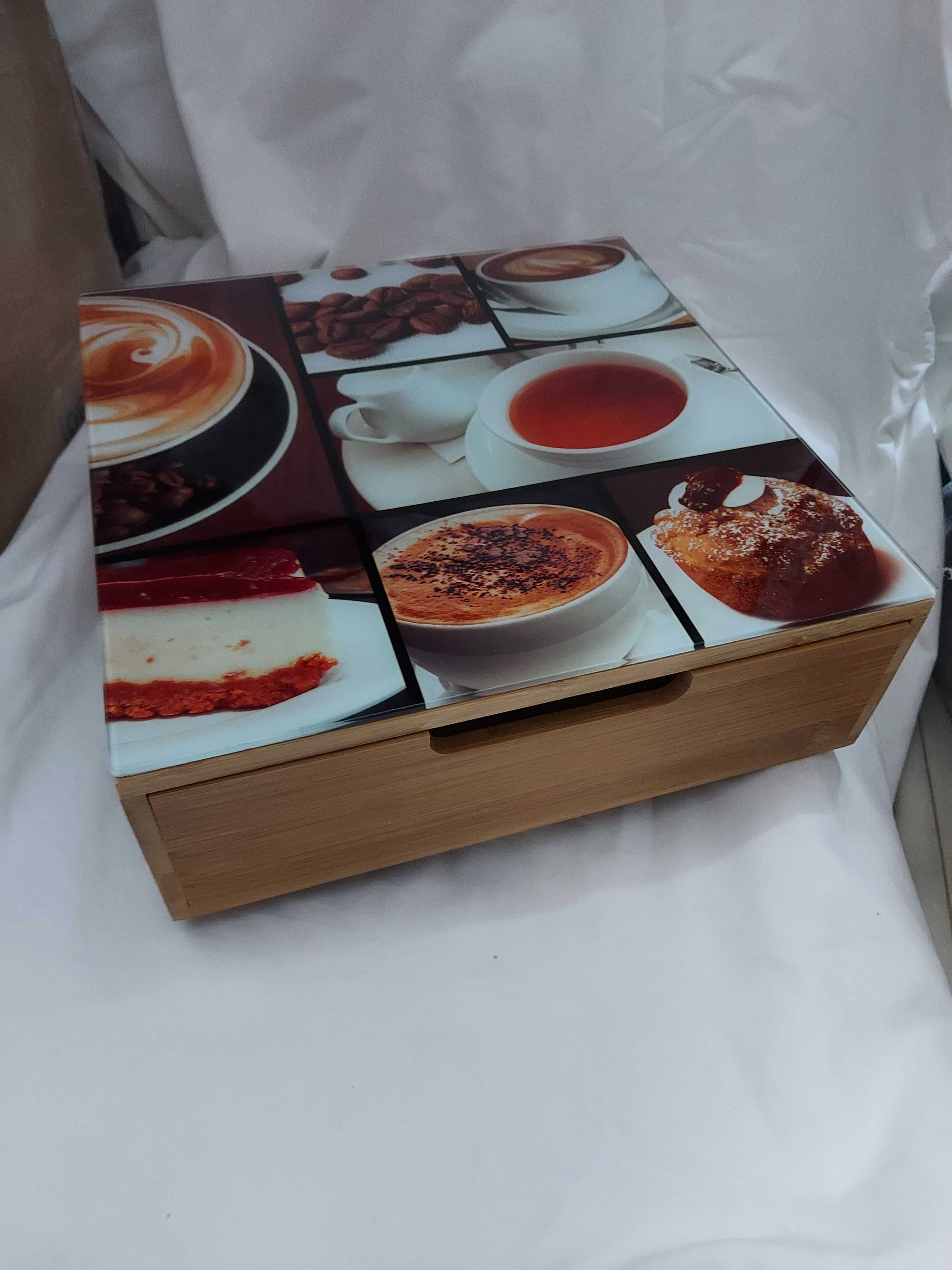 Bamboo Coffee tea box pojemnik skrzynka
