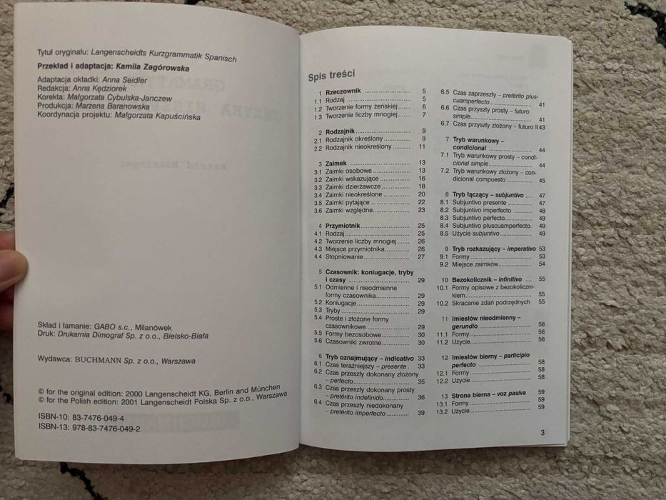 Gramatyka języka hiszpańskiego Buchmann