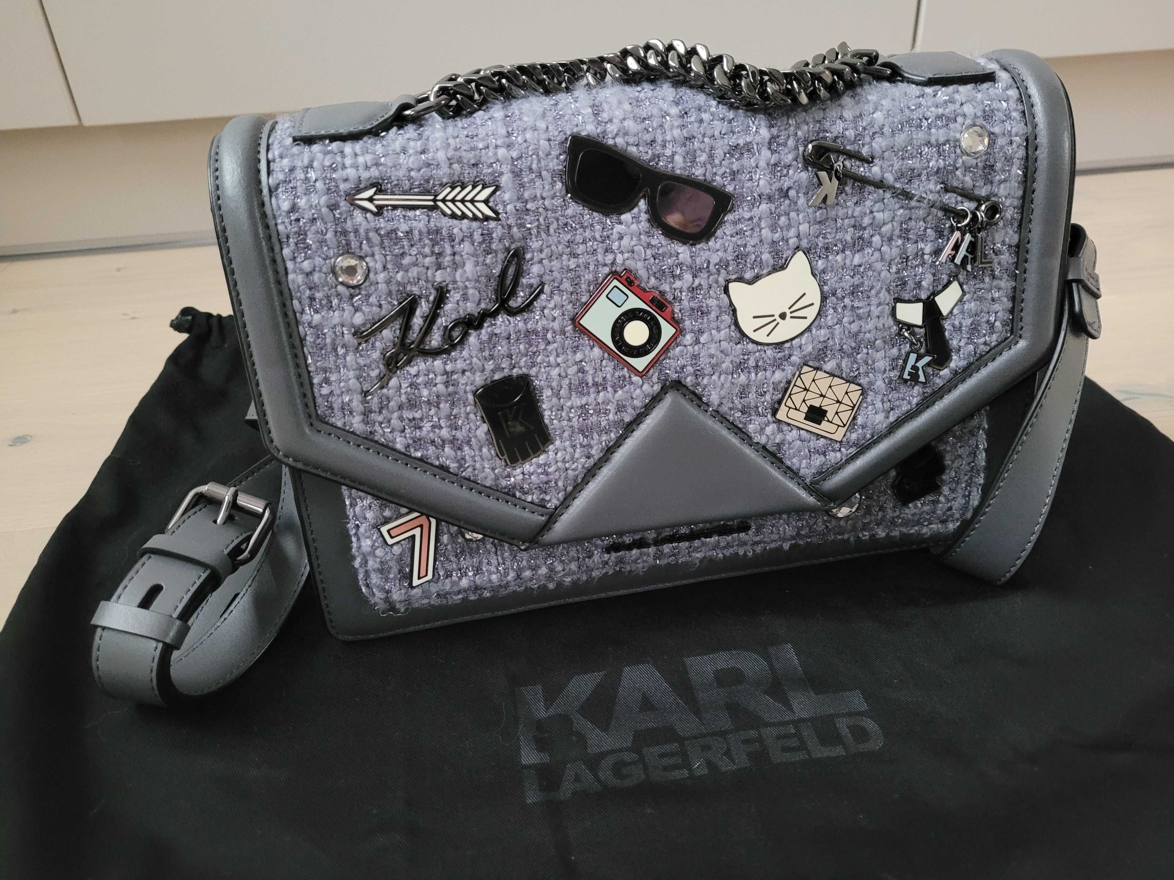 Torebka Karl Lagerfeld szara, model 96KW3017