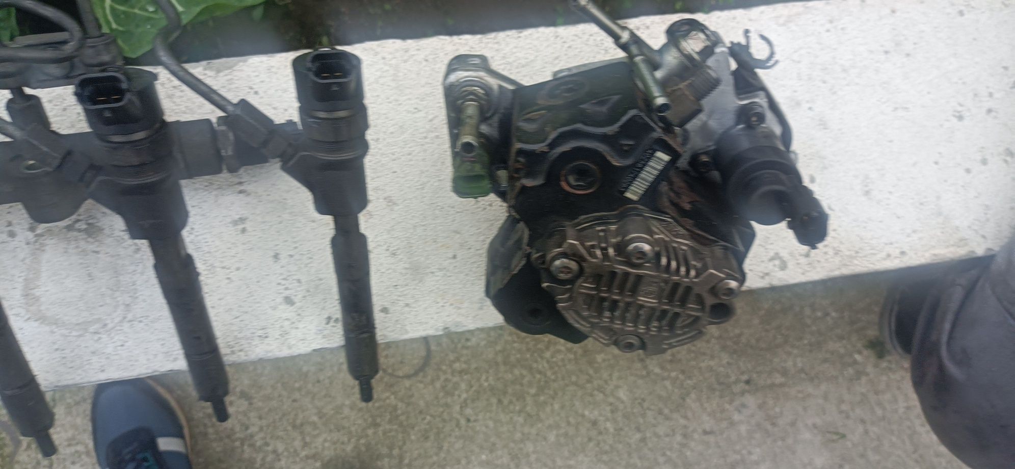 Bomba régua e injetores