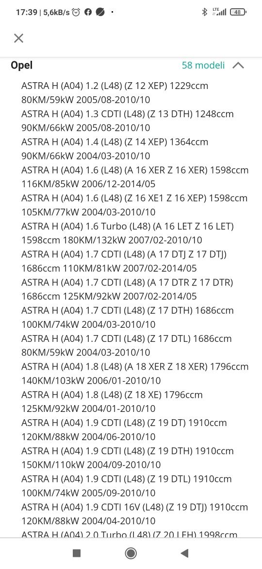 Mechanizm podnoszenia szyby Opel astra h