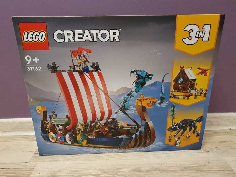LEGO Idealny na prezent! LEGO 3 w 1 Statek wikingów i wąż z Midgardu