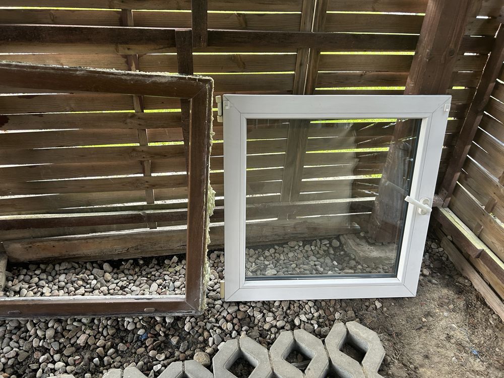 PCV Okna plastikowe białe, skrzydła okienne + 1 z futryną