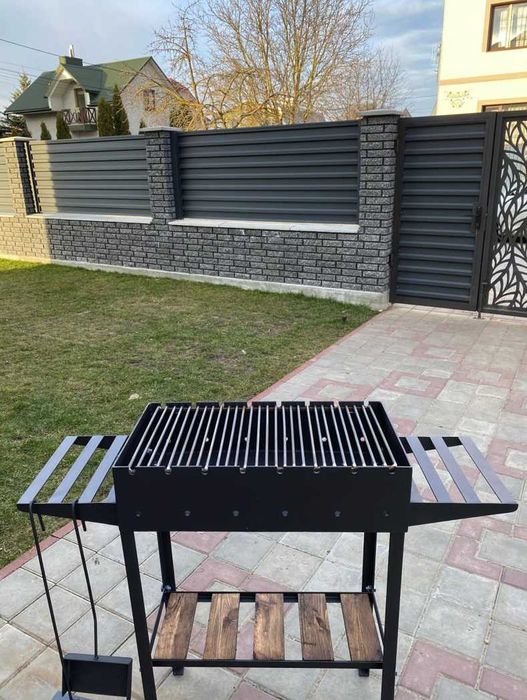 Мангал для шашлику метал 4 мм на 8 шампурів + ПОДАРУНОК