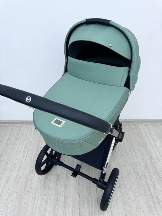 Cybex Priam 4.0 Chrome&Leaf Green коляска Сайбекс люлька та шасі