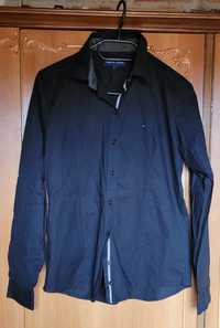 Czarna bluzka koszulowa L Tommy Hilfiger